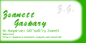 zsanett gaspary business card